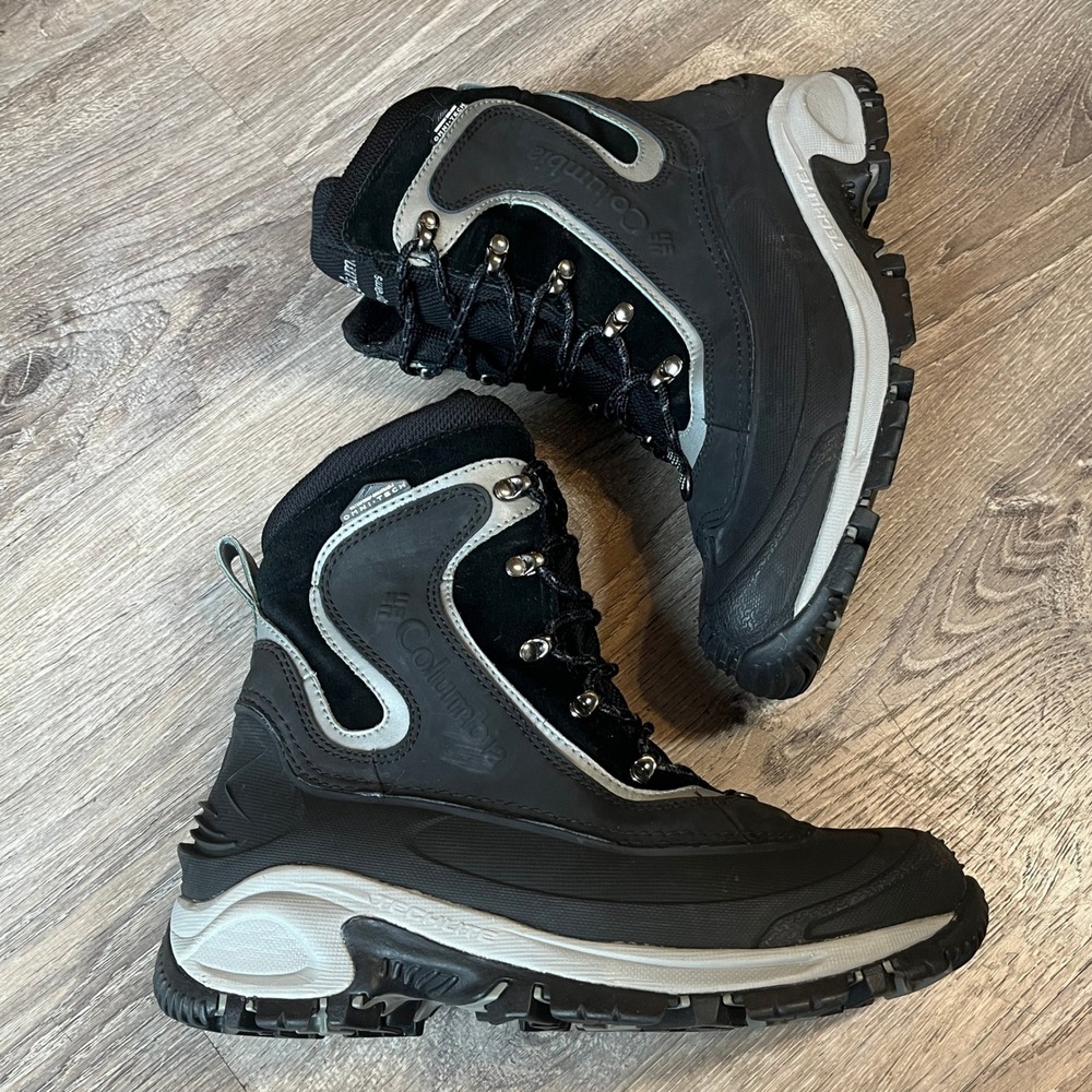 Columbia Women Black Silver Omni-Heat 200g Waterproof Winter Boots BL3727-010 10